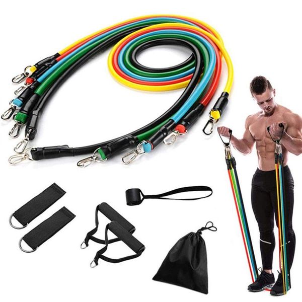 

pcs/set resistance bands set yoga exercise fitness equipment elastic pull rope rubber tube body stretching training at home