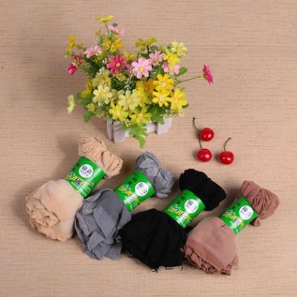 

women's summer thin women's short silk socks, Black;white