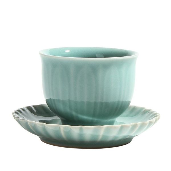 

cups & saucers creative celadon tea cup set lotus teacup ceramic and saucer
