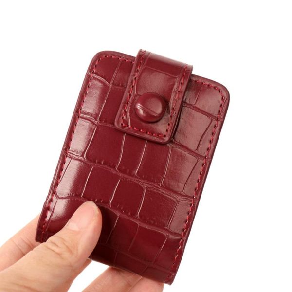 

cosmetic bags & cases women pu leather lipstick bag with mini mirror travel makeup alligator crocodile pattern small toiletry organizer