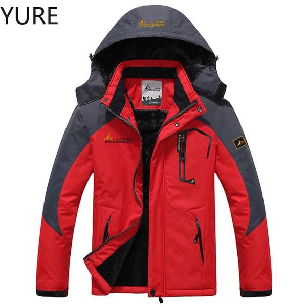 

men's trench coats parka de inverno masculino, casacos pele quentes e grossos veludo com capuz militar, jaquetas masculinas, Tan;black