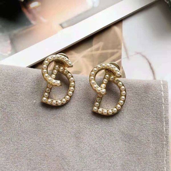 

d show cd earrings female dijia net red high version back hanging jewelry steel seal earrings, Golden