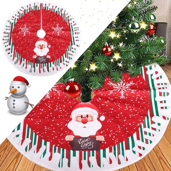 

christmas decorations linen tree skirt santa claus/snowman/elk printed accessories