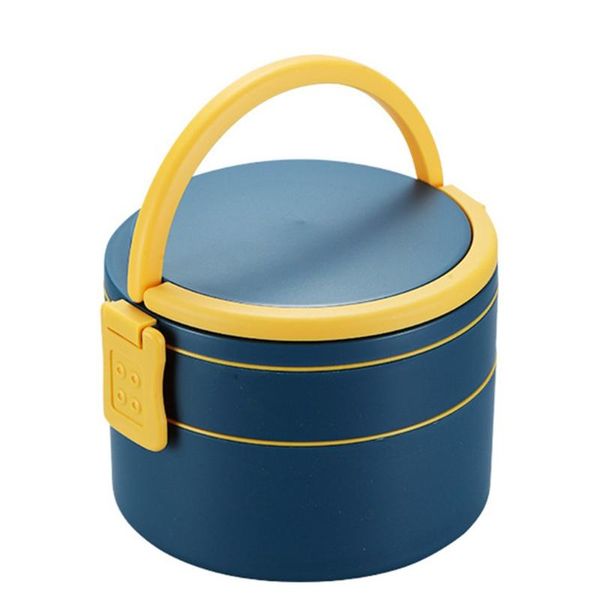 

dinnerware sets portable handle lunch box round double-layer fitness plastic microwave heating fresh-keeping sealed