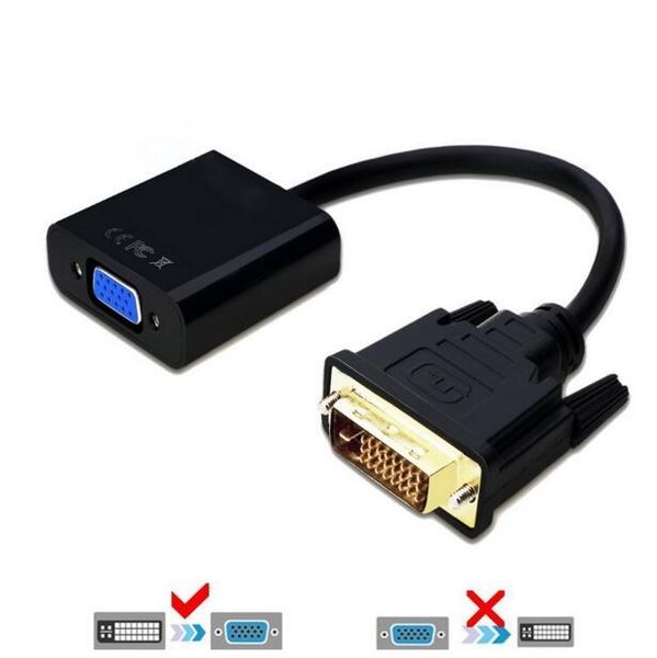 

24+1 dvi-d source to vga female sink active adapter converter cable dvi 10cm 0.1m for pc monitor hdtv video cables & connectors