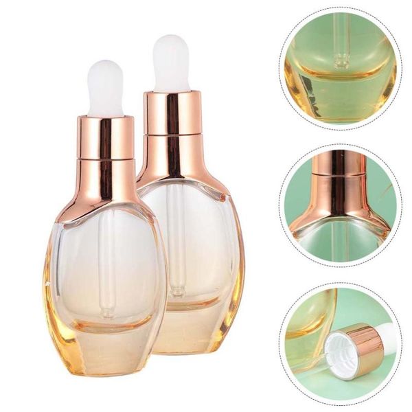 

storage bottles & jars 2pcs 35ml essential oil dispenser bottle empty glass dropper for travel