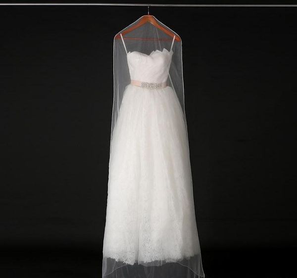 

clothing & wardrobe storage 50pcs 160cm 180cm transparent wedding dress dust cover soft tulle garment bags bridal gown scratch resistant net