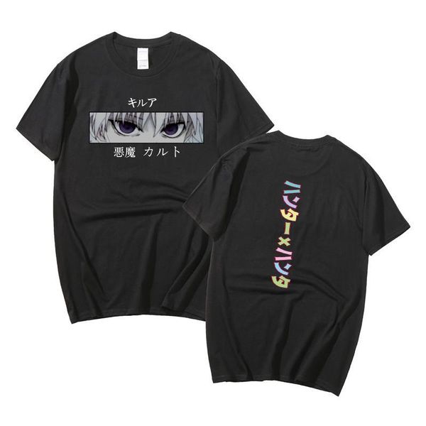 

men's t-shirts 2021 fashion anime printing casual short-sleeved cotton cool t-shirt summer jersey, White;black