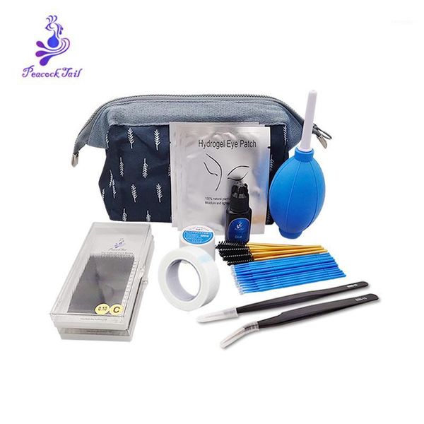 

cosmetic bag for eyelash extension high density strap pu-foamcoating waterproof material black blue travel bag1