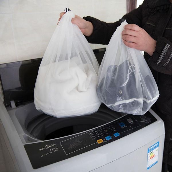 

laundry bags washing machine bag basket mesh household cleaning accessories wash care draw cord