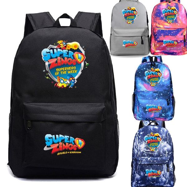 

backpack super zings travel kids beautiful rucksack pattern boys girls teens school mochila lapbags for men women