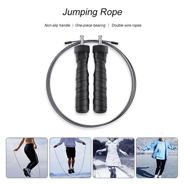 

jump ropes double wire heavy metal block skipping exercise sports for health one-piece bearing jumping rope