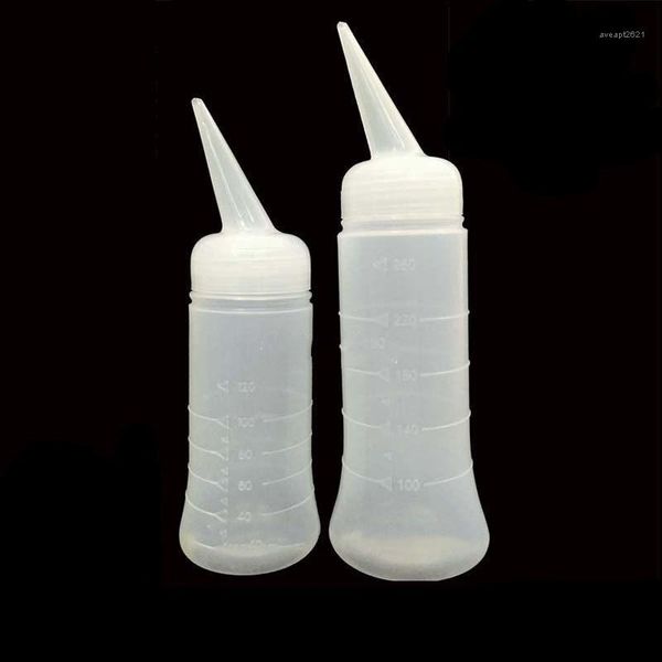 

3ps professional hair dye applicator brush dispensing salon empty plastic coloring dry washing refillable bottles storage & jars