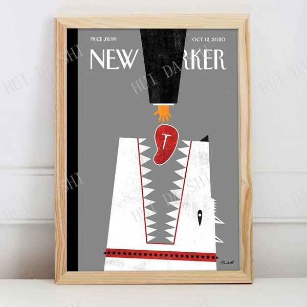 

paintings red - the yorker magazine cover art print, vintage bookstore art, yorker, dog