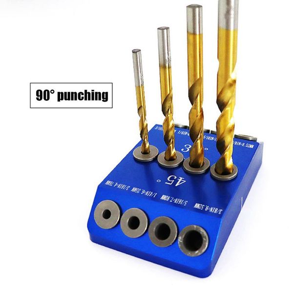 

professional hand tool sets multi-angle pocket hole drill guide dowel jig oblique puncher locator drilling kit woodworking diy tools