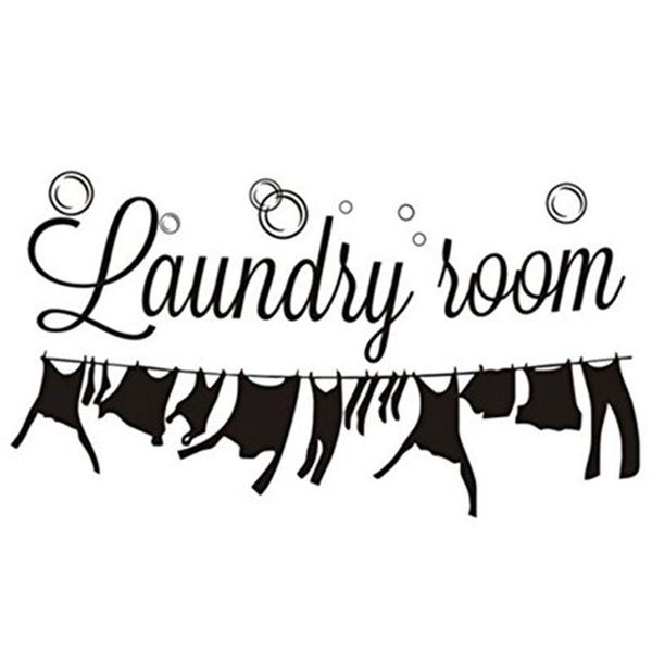 

"laundry room" laundry room decoration carved wall stickers can remove stickers:black