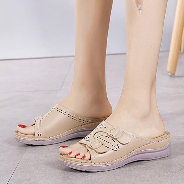 

casual slippers ladies high heels mul sub superstition summer sandals low heel prom fashion shoes#4, Black