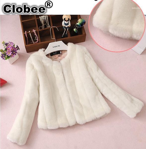 

women's fur & faux coat 2021 winter warm fake jacket 6xl black white large size women clothing overcoats vetement1
