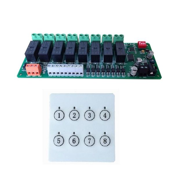 

channel io 8in 8out rs485 relay module with control keypad 16a fingerprint access