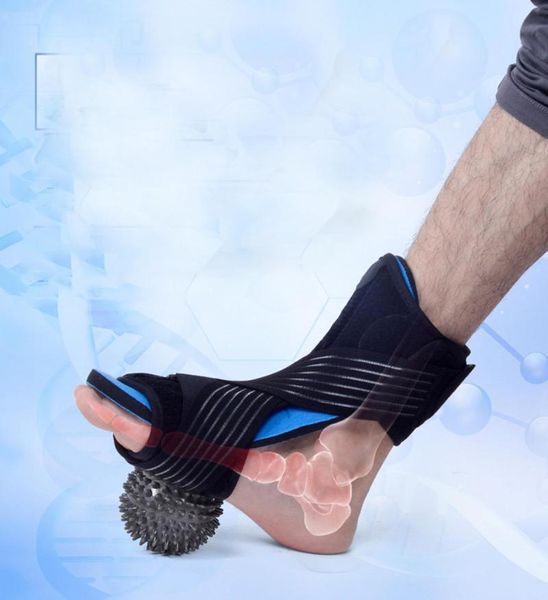 

plantar fasciitis night splint foot drop ortic brace pain relief elastic j17 ankle support, Blue;black