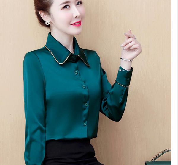 

2021 summer fashion long sleeve women's shirt @307, White