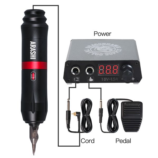 

complete tattoo kit rotary pen set mini power tattoo pen style permanent makeup set tattoo suppliesscouts