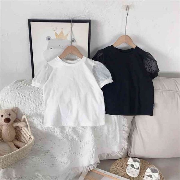 

summer arrival girls fashion korean design t shirt kids clothes 210528, Blue
