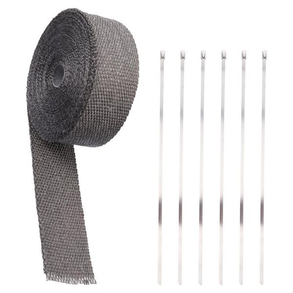

motorcycle exhaust system 7 pcs fiberglass thermal tape header pipe heat wrap