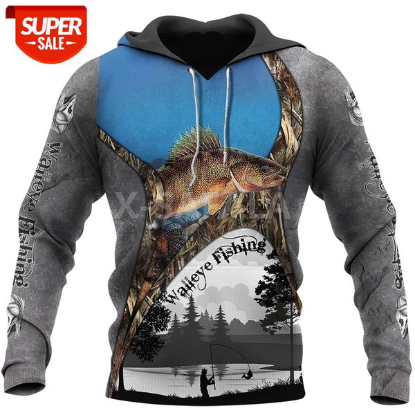 

wildfish walleye fishing camo 3d all print hoodie man women harajuku outwear zipper pullover sweatshirt casual jacket #zj65, Black