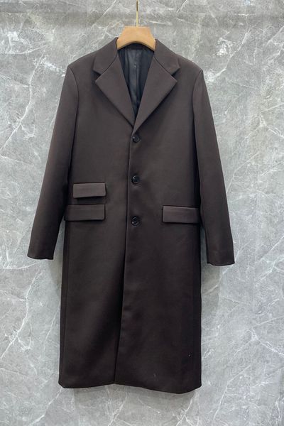 

xiaozi western british style suit collar mid-length baggy coat womens autumn european and american new retro 9o, Black