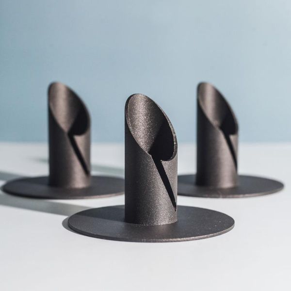 

candle holders black metal candlestick home decoration miniature model handmade figurines art gifts novelty