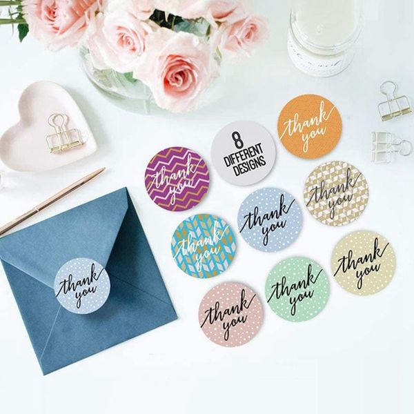 

gift wrap 100 labels/roll thank you stickers scrapbooking for decoration stationery sticker seal label handmade custom