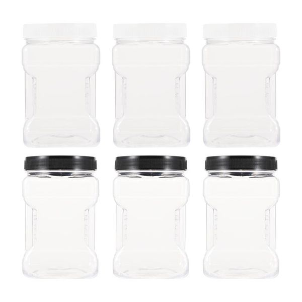 

storage bottles & jars 6pcs 1000ml honey food containers (transparent)