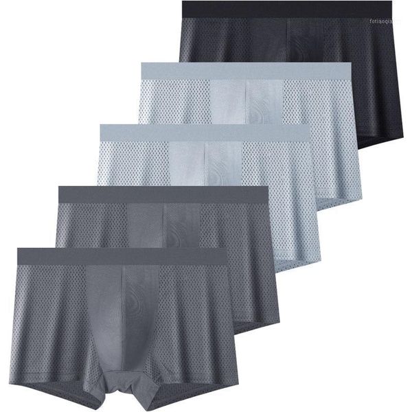 

underpants 5pcs/lot 8xl large size transparent husband panties for men cotton crotch bamboo fiber boxers shorts mesh underwear man, Black;white
