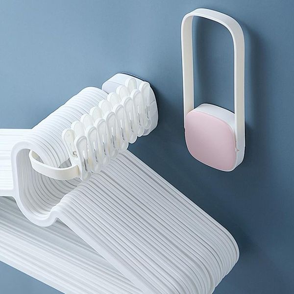

hangers & racks foldable clothes hanger hook wall sticking storage rack for saving space in the cloest kitchen bathroom