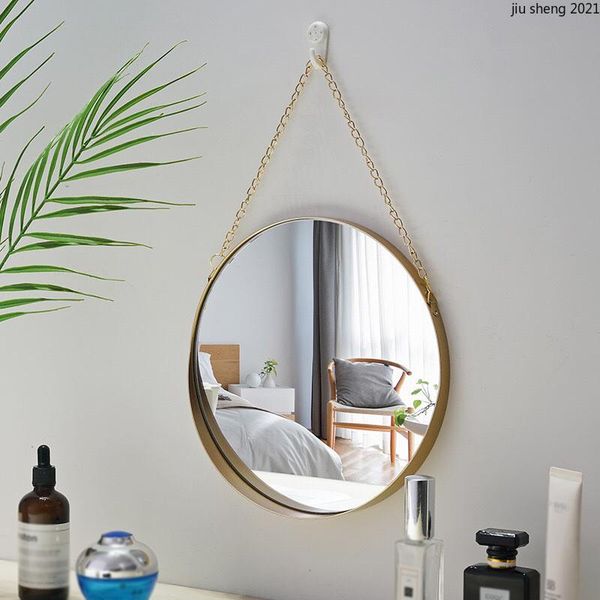 

mirrors french glass decorative hanging mirror luxury metal round multifunctional wall modern home decoration accessories