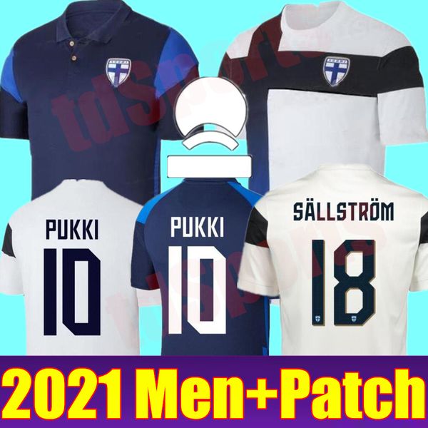 

2021 finland national team mens soccer jerseys pukki skrabb raitala pohjanpalo kamara sallstrom jensen lod home away football shirt uniforms, Black;yellow