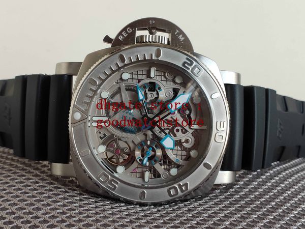 

mens racing factory eta wristwatches inner shadow dial valjoux automatic movement 47mm rotating bezel color stainless steel case black rubbe, Slivery;brown