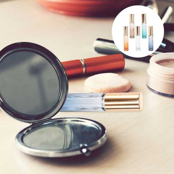 

storage bottles & jars 5pcs portable spray twill pattern sprayer glass perfume