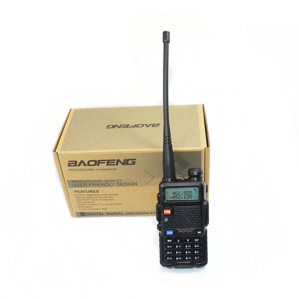 

walkie talkie baofeng uv-5r ham two way radio dual band 400-520/136-174mhz 5w transmit power classic design ctcss/cdcss scaner