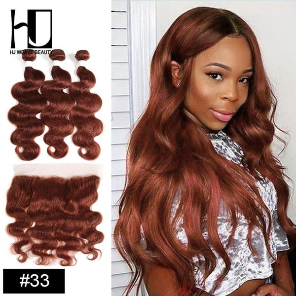 

human hair bulks hj weave beauty peruvian body wave bundle with frontal 4/99j /burg/33 pre colored bundles remy, Black
