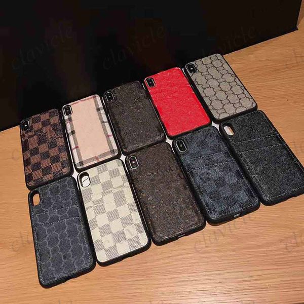 

pu leather design phone case for iphone11 12 12pro 11pro max x xs xr 8 7 6 6s plus 8plus 7plus luxury logo cover cases with card galaxy styl