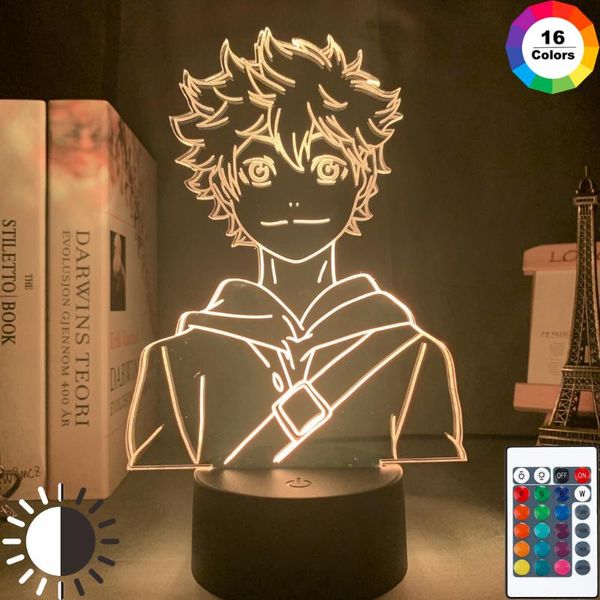 

night lights led light anime haikyuu shoyo hinata figure for kids bedroom decor nightlight cool manga gadget child acrylic table lamp