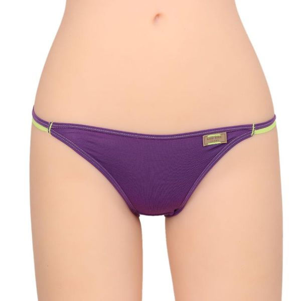 

women's panties 1 pcs women lady g string thongs cotton briefs underwear t back bikini lingerie, Black;pink