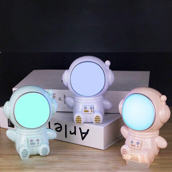 

night lights space astronaut led table lamps children's dream creative desk lamp baby cartoom bedroom art deco resin cute