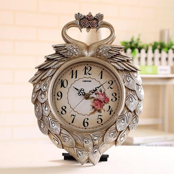 

wall clocks brilliant peacock resin twin peacocks table refined vintage home decor