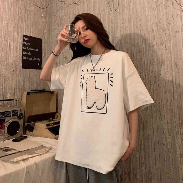 

polos women's ytx119 will see korean wave embroidered in short shirt, White