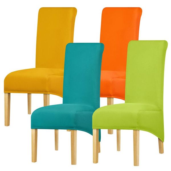 

solid bright colors plain xl size chair cover long back high covers seat slipcovers for wedding home el banquet