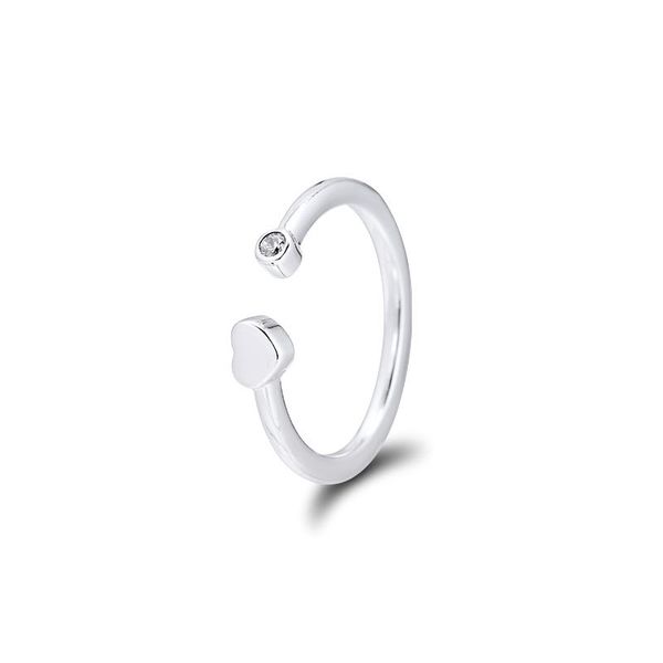 

cluster rings gpy ring polished heart open women anel feminino 100% 925 jewelry sterling silver anillos mujer wedding engagement bagues, Golden;silver
