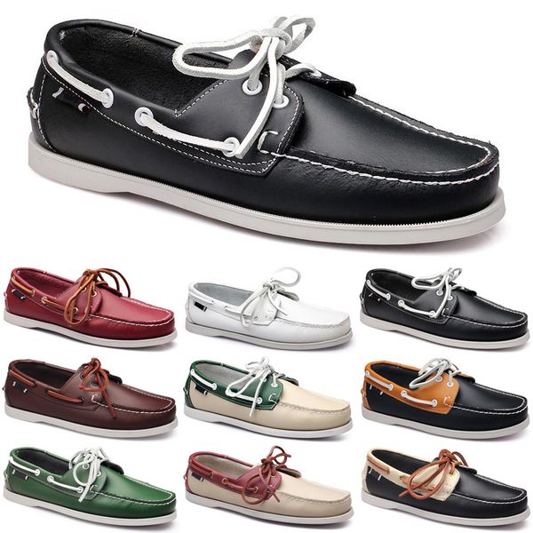 

2021 luxury men casual shoes black loafers outdoor flat slip on fashion mens trainers sneakers size 40-45 color37